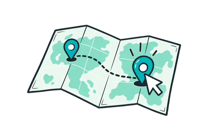 Выбор VPN-локации на карте